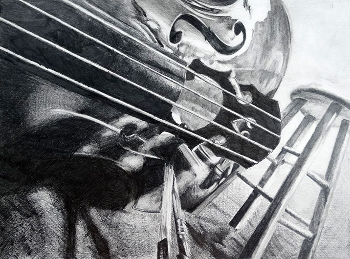 Drawing of violin